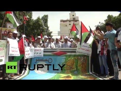 شاهد غزة تشهد مسيرة في الذكرى الـ68 للنكبة