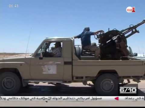 شاهد قوات موالية لحكومة الوفاق الليبية تستعيد نقطة تفتيش  مصراتة