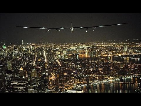 طائرة سولار امبلس تهبط في نيويورك في ختام جولتها العالمية