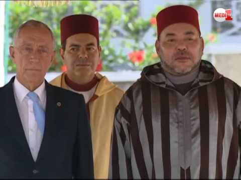بالفيديو حفل استقبال رسمي مهيب على شرف رئيس الجمهورية البرتغالية