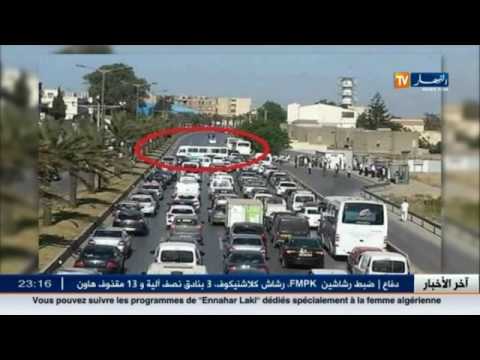 بالفيديو شاهد 4 اشهر حبسا مع وقف التنفيذ لسائق حافلة أغلق الطريق السريع