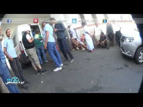 شاهد  مواجهات عنيفة بالرصاص في مدينة المحمدية في المغرب