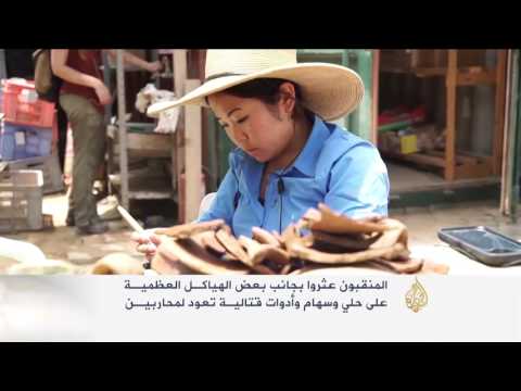 كشف أثري على شواطئ مدينة عسقلان الفلسطينية