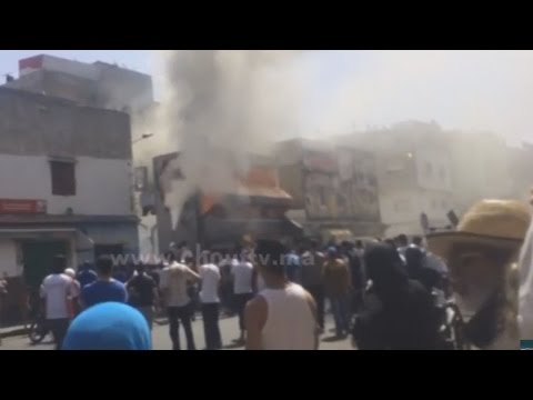 شاهد النار تلتهم سناك أمين بدرب غلف