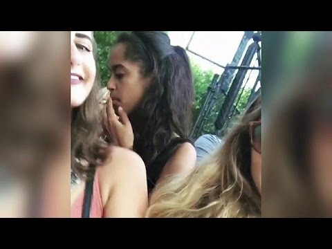شاهد موقع أميركي ينشر فيديو تدخين ماليا أوباما للماريغوانا