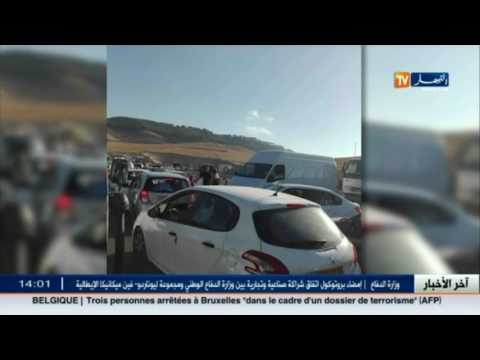 بالفيديو حركة مرور غير عادية في الطريق السيار شرق غرب مقطع قسنطينة سكيكدة
