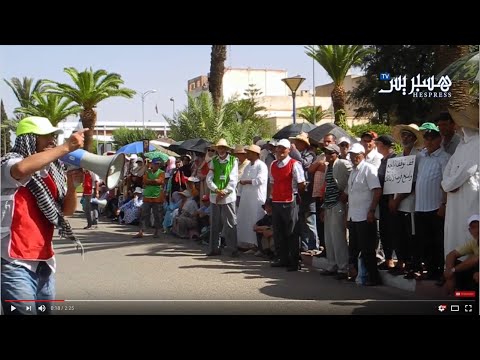 بالفيديو  احتجاجات على باشا خريبكة