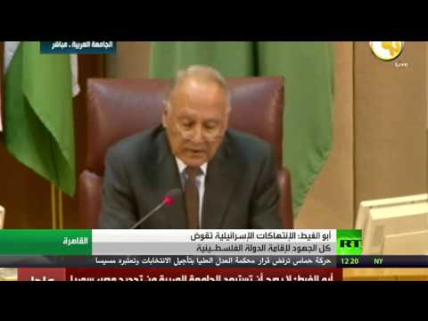 شاهد أحمد أبو الغيط يؤكد أن إسرائيل تهدم فكرة حل الدولتين