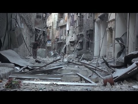 بالفيديو غارات جوية تستهدف حلب الشرقية للمرة الاولى منذ بدء الهدنة