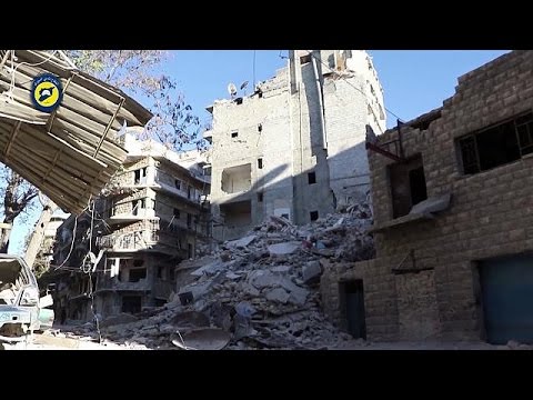 شاهد قصف جوي على حلب واحيائها الشرقية