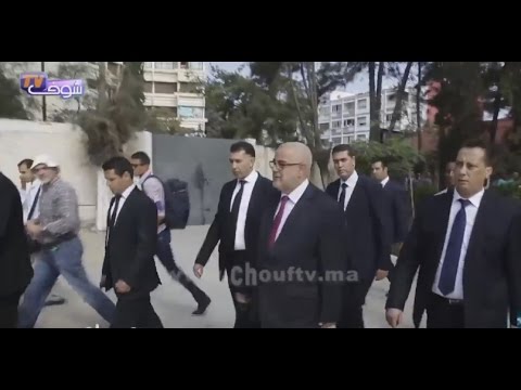 شاهد عبدالإله بن كيران لحظة التصويت في الرباط