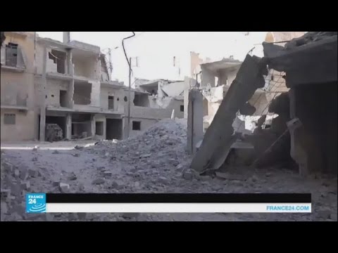 بالفيديو تجدد الغارات الروسية على مدينة حلب