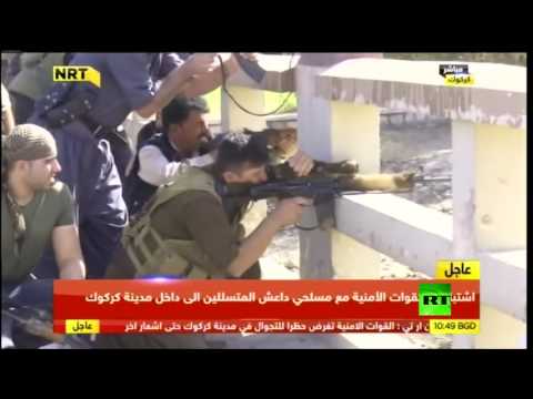 بالفيديو اشتباكات بين الجيش العراقي ومسلحي تنظيم داعش في كركوك