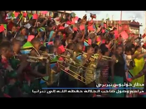 استقبال شعبي رائع حظي به محمد السادس في تنزانيا