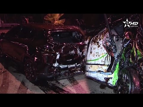 شاهد حادث سير مروع في الطريق السيار لمدينة أغادير