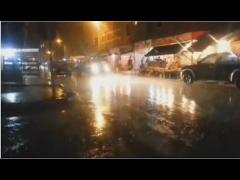 أمطار الخير التي تساقطت في مدينة العيون