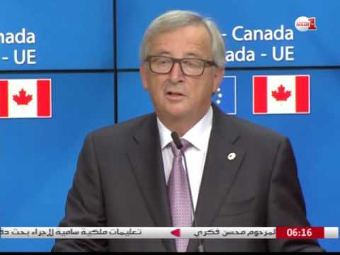 شاهد الاتحاد الأوروبي وكندا يوقعان اتفاقية للتجارة الحرة