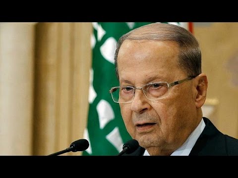 بالفيديو ميشال عون الرئيس الـ 13 للجمهورية اللبنانية