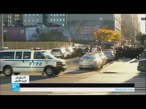 بالفيديو  تأمين العملية الانتخابية في نيويورك