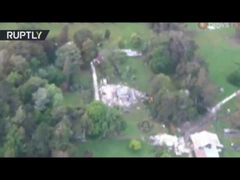 شاهد تصوير جوي لمدى آثار الزلزال الذي ضرب نيوزيلندا