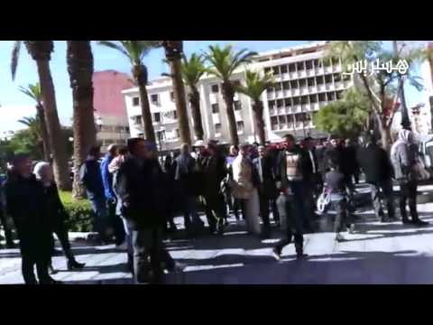 شاهد محاولة انتحار مكفوفين في مدينة وجدة