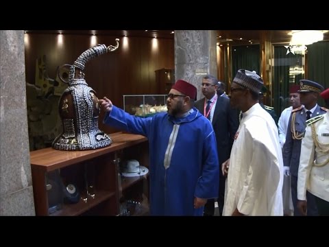 شاهد الملك محمد السادس يُجري مباحثات مع الرئيس النيجيري