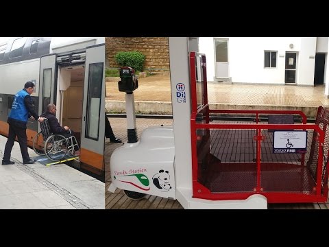 شاهد المكتب الوطني للسكك الحديدية يسهل سفر ذوي الاحتياجات الخاصة