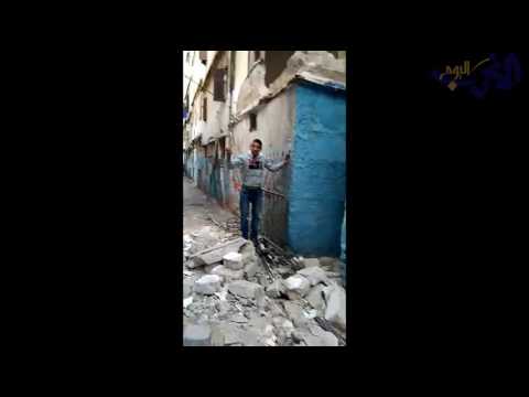 شاهد انهيار منزل في مدينة القديمة