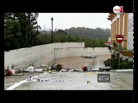 بالفيديو  مقتل شخصين بسبب فيضانات جارفة في إسبانيا