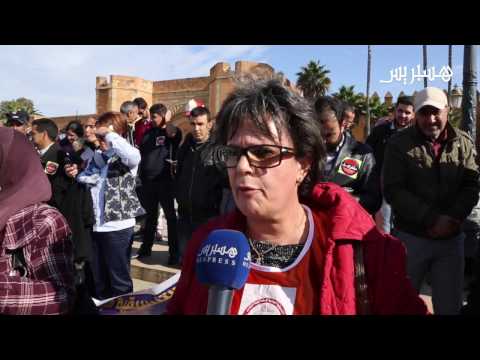 شاهد مسيرة كبيرة لمناهضي التقاعد