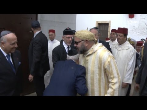شاهد  استقبال اليهود المغاربة للملك محمد السادس