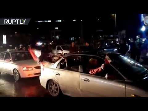 شاهد احتفالات حاشدة في حلب باكتمال التحرير