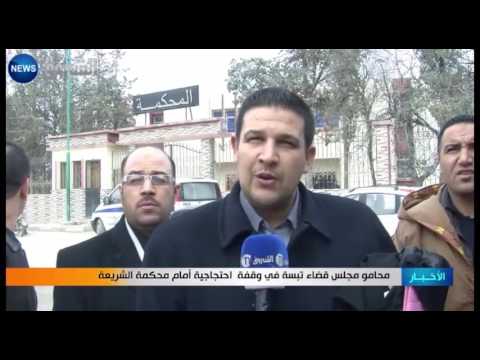 محامو مجلس قضاء تبسة في وقفة احتجاجية