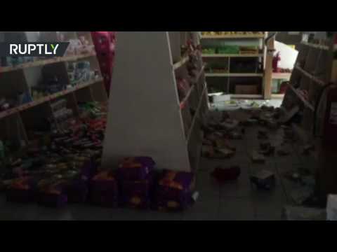 شاهد آثار زلزال في تشيلي بلغت قوته المبدئية 77 درجة