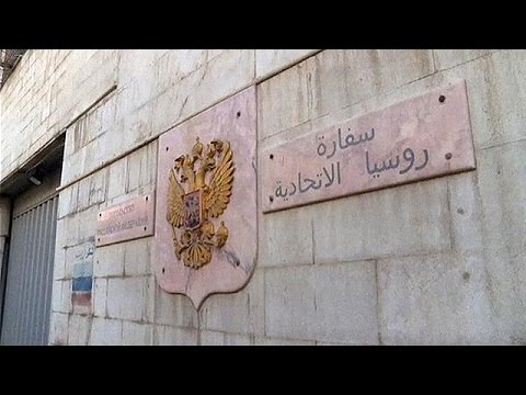 بالفيديو تجدد القصف الصاروخي على السفارة الروسية في دمشق