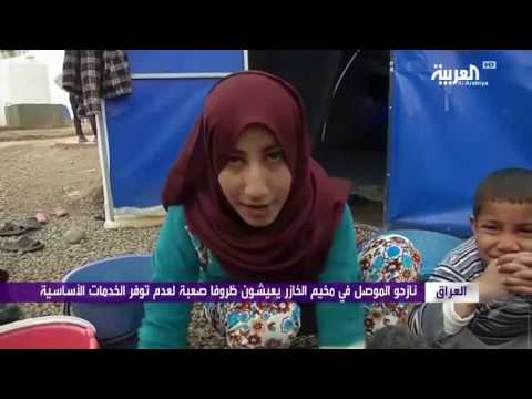 شاهد مياه الأمطار تزيد معاناة نازحي الموصل
