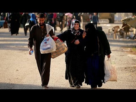 شاهد استمرار نزوح المدنيين من الموصل