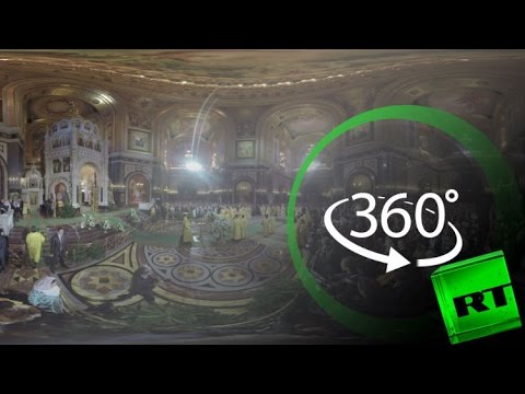 بالفيديو  قداس عيد الميلاد في كنيسة المسيح المخلص في موسكو