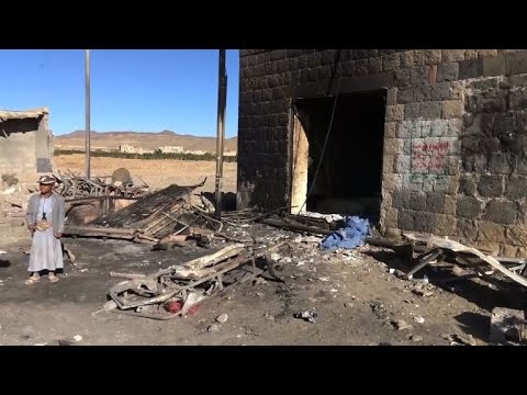 بالفيديو   مقتل 5 بينهم تلميذان في قصف جوي قرب مدرسة في صنعاء