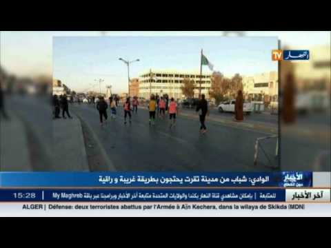 شباب من مدينة تقرت يحتجون بطريقة راقية