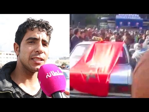 شاهد سائق أجرة يحاول حرق نفسه في باب شالة غي الرباط
