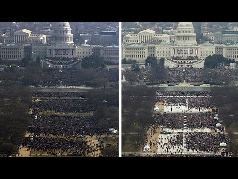 جدل جديد بشأن حجم الحشود التي شاركت في حفل تنصيب ترامب