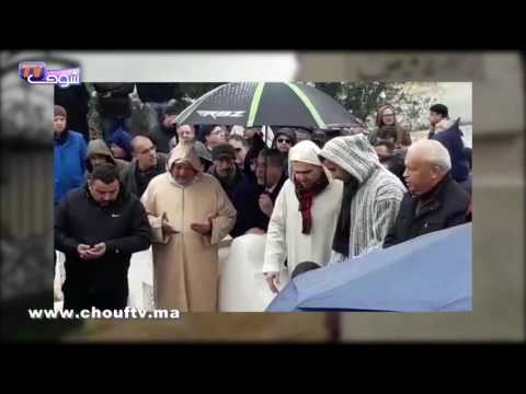 شاهد لحظة دفن والد البطل مهدي بناني