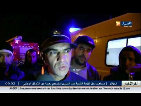 انحراف شاحنة بسبب الصقيع و سوء الأحوال الجوية في سطيف