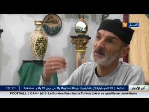 شاهد معاق يبهر ويبدع بريشته في الفن التشكيلي والخط العربي