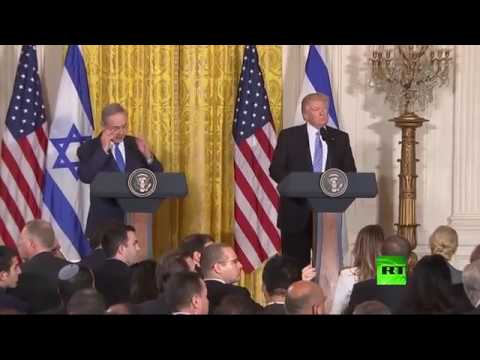 شاهد مؤتمر صحافي مشترك لدونالد ترامب ورئيس الوزراء الإسرائيلي في واشنطن