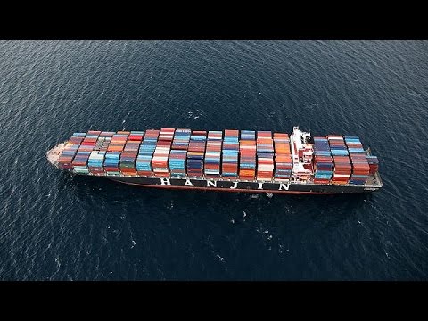 شاهد  إعلان إفلاس شركة هانغين العملاقة للشحن