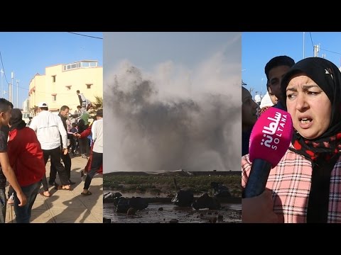 بالفيديو  سكان سيدي موسى يصابون بالهلع بسبب هيجان البحر