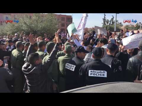 بالفيديو  منع مسيرة لنقابيي قطاع الصحة في مراكش