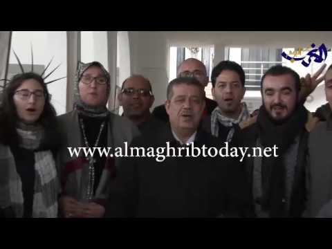 شاهد شباط وأنصاره يحتفلون داخل حزب الاستقلال